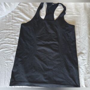 Lululemon swiftly tech tank top waist length in Navy Blue size 8